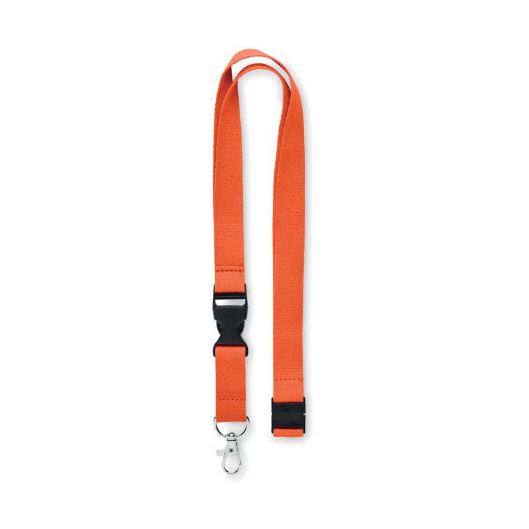 Lanyard cu carabină 20 mm LANNYCOT Portocaliu