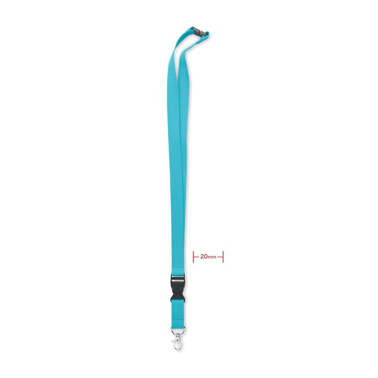 Lanyard cu carabină 20 mm LANNYCOT Turquoise