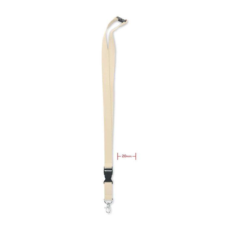 Lanyard cu carabină 20 mm LANNYCOT Bej
