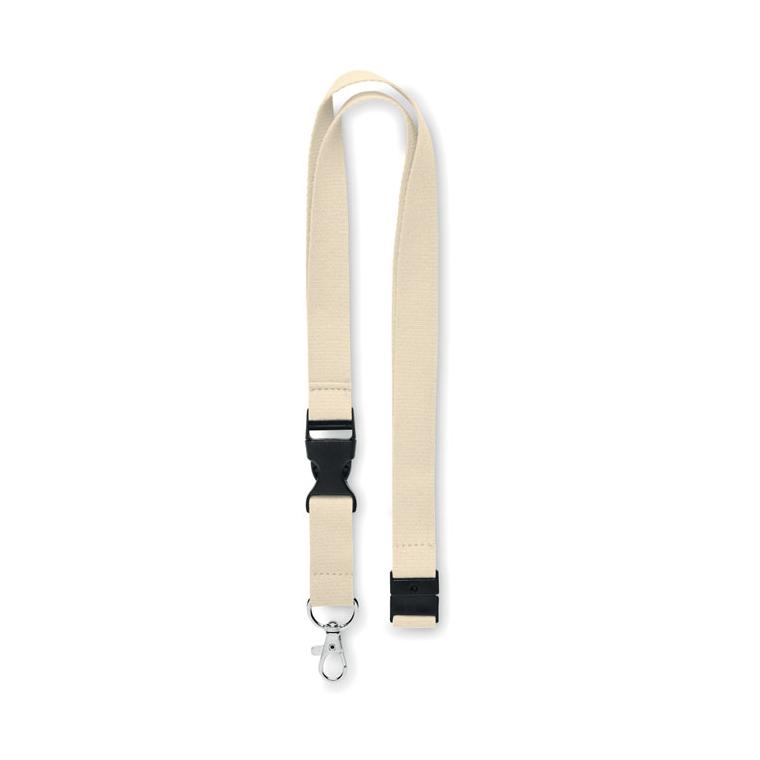 Lanyard cu carabină 20 mm LANNYCOT Bej