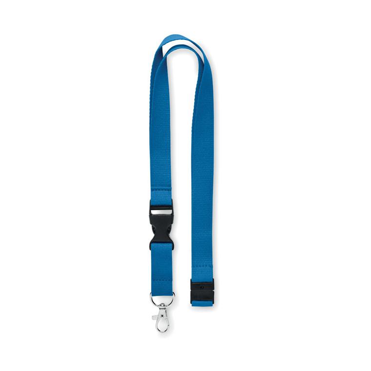 Lanyard cu carabină 20 mm LANNYCOT Albastru regal