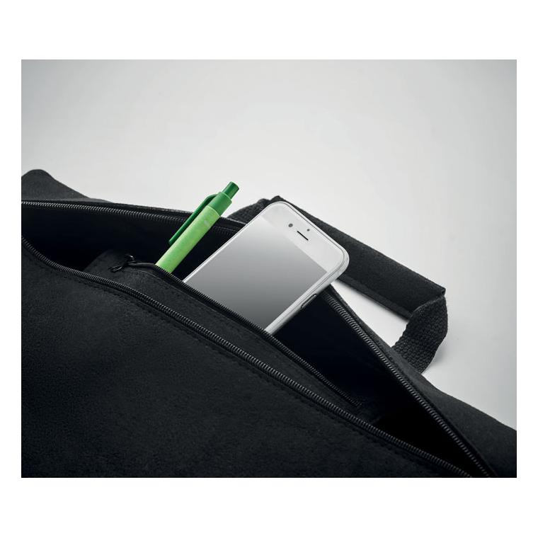 Geantă laptop cu fermoar, RPET TAPLA Negru