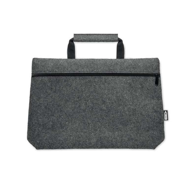 Geantă laptop cu fermoar, RPET TAPLA Gri închis