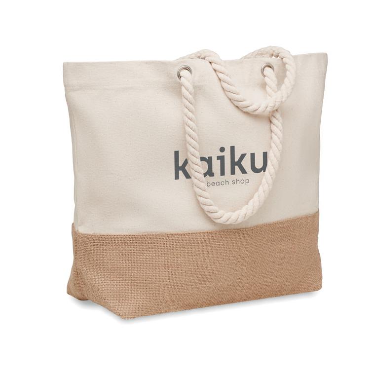 Geantă plajă canvas 280gr/m² PANTAI Bej