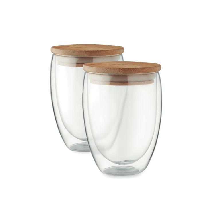 Set 2 pahare 350 ml în cutie TIRANA SET Transparent