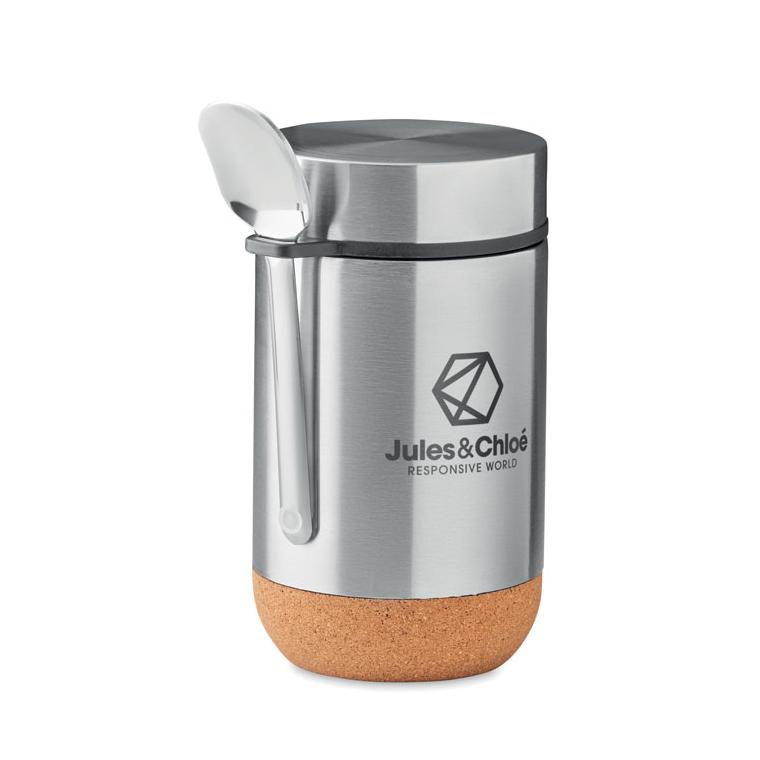 Borcan cu perete dublu 400 ml BETTNA Argintiu mat