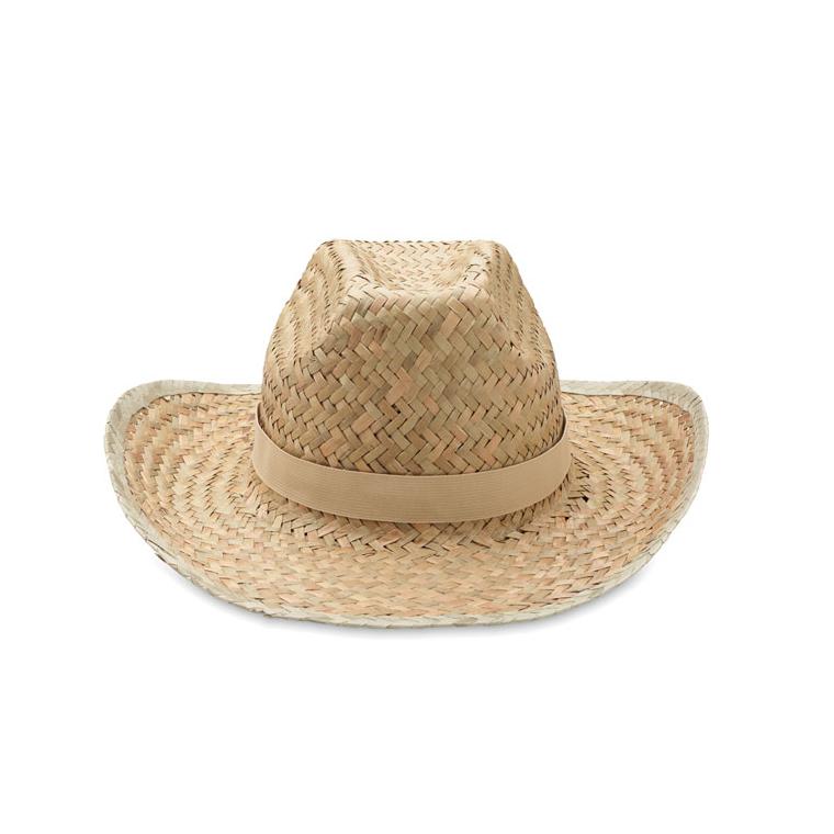 Pălărie cowboy, paie naturale TEXAS Bej