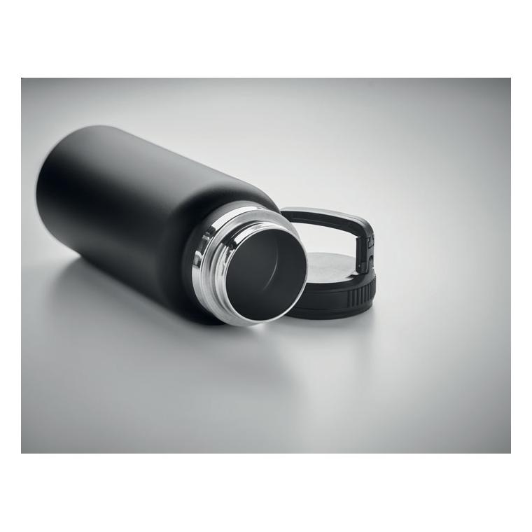 Sticlă cu perete dublu 970 ml CLEO LARGE Negru