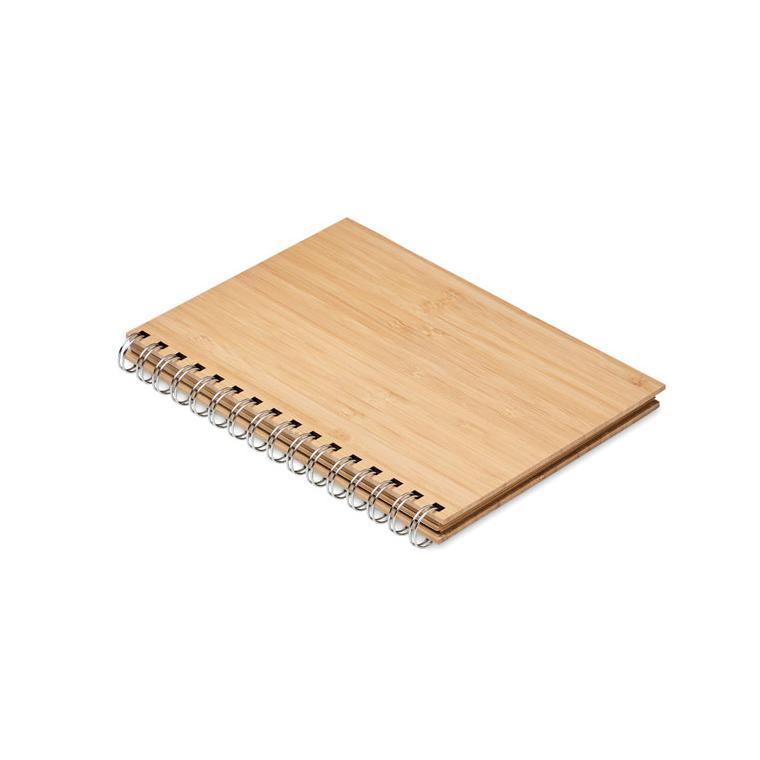 Notes A5 din bambus cu spira BRAM Natur