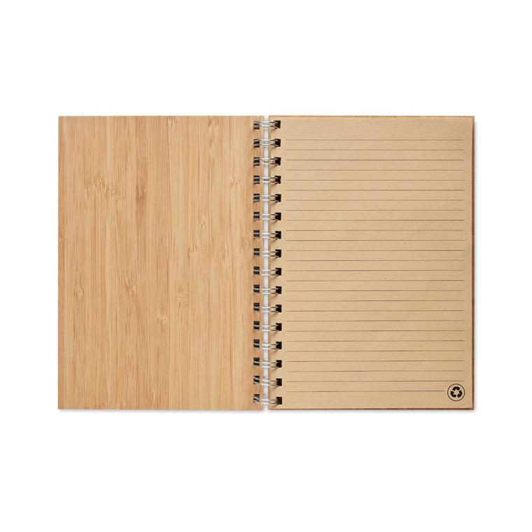 Notes A5 din bambus cu spira BRAM Natur