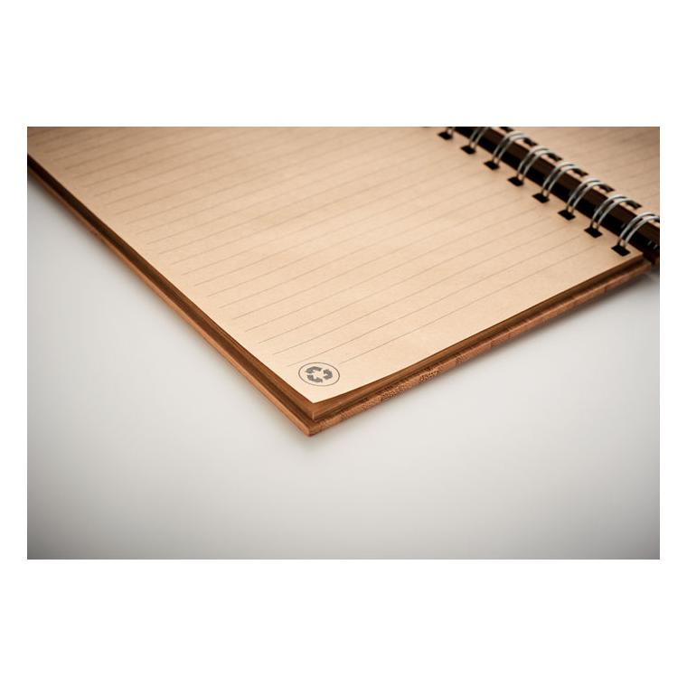 Notes A5 din bambus cu spira BRAM Natur