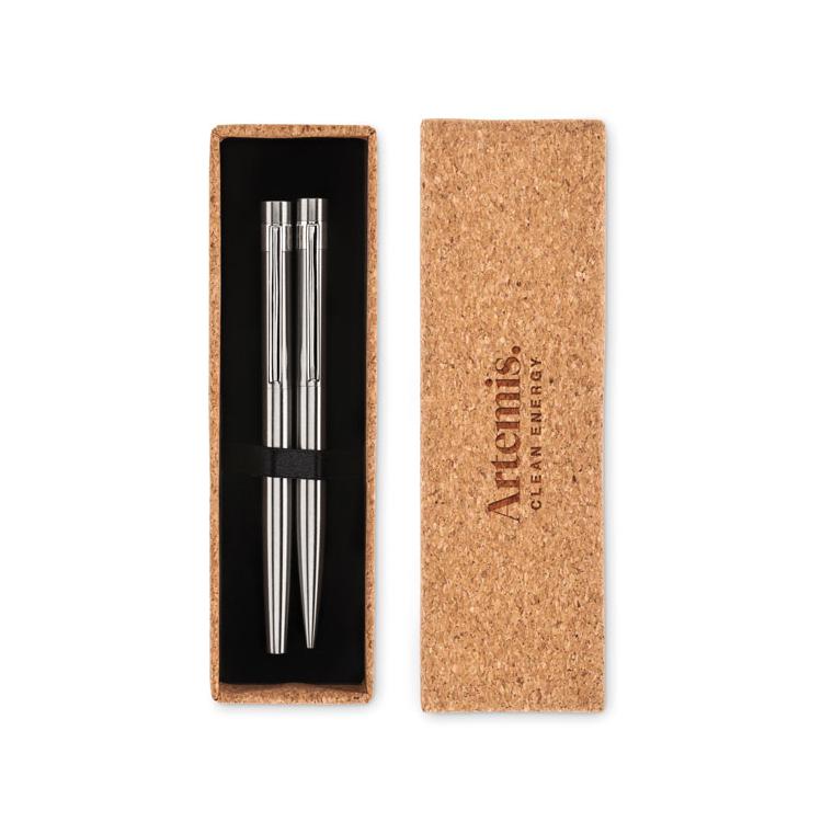 Set din oțel inoxidabil reciclat GRAZ SET Argintiu mat