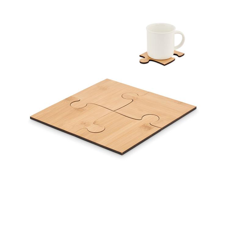 Set puzzle 4 biscuiți pahare LEPY Natur