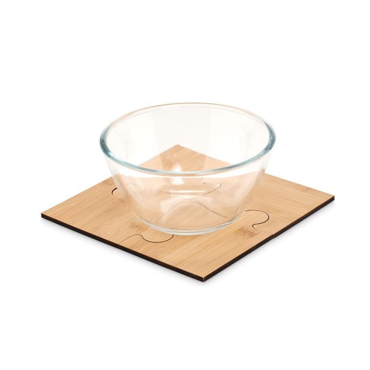 Set puzzle 4 biscuiți pahare LEPY Natur