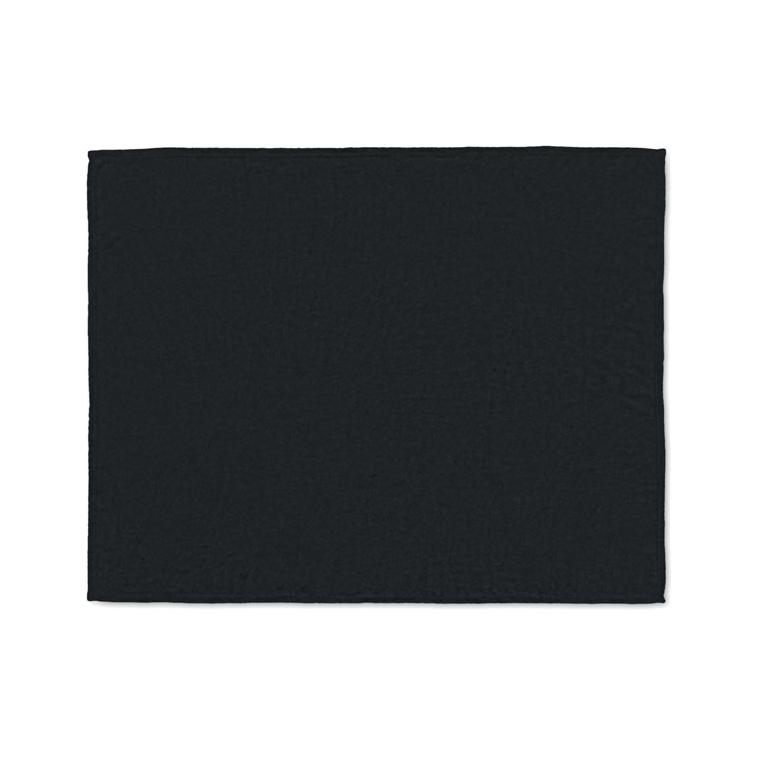 Pătură fleece RPET 280 gr/m² LOGAN Negru