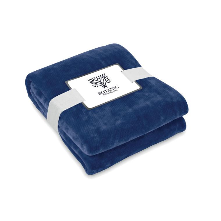 Pătură fleece RPET 280 gr/m² LOGAN Albastru