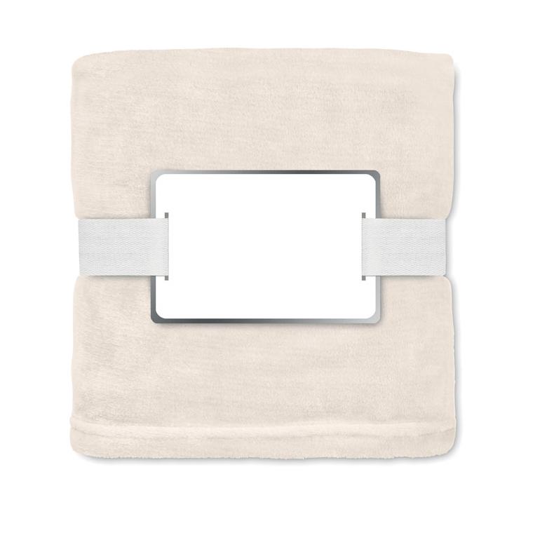 Pătură fleece RPET 280 gr/m² LOGAN Bej