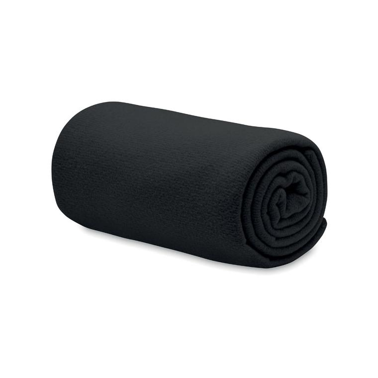 Pătură fleece RPET 130 gr/m² BOGDA Negru