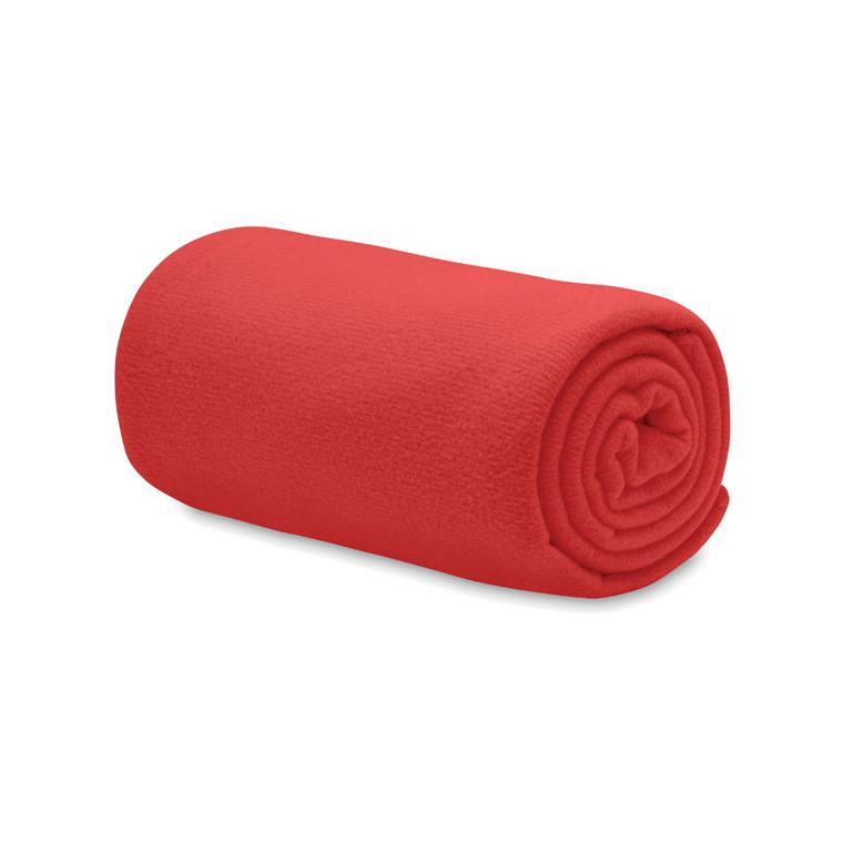 Pătură fleece RPET 130 gr/m² BOGDA Roșu