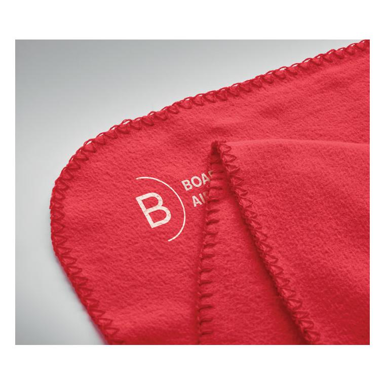 Pătură fleece RPET 130 gr/m² BOGDA Roșu