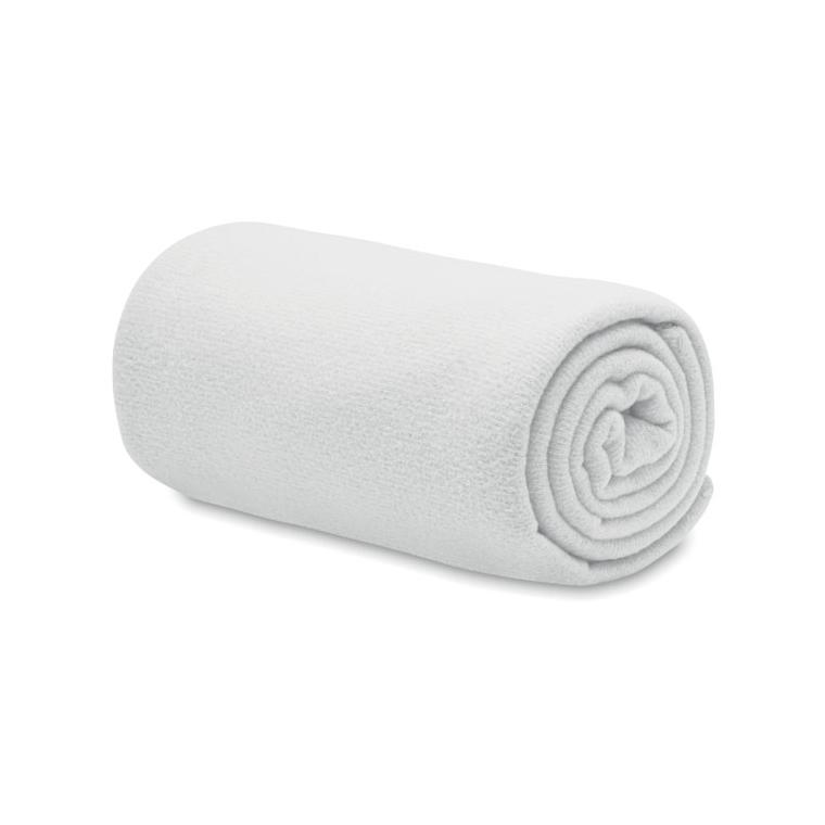 Pătură fleece RPET 130 gr/m² BOGDA Alb