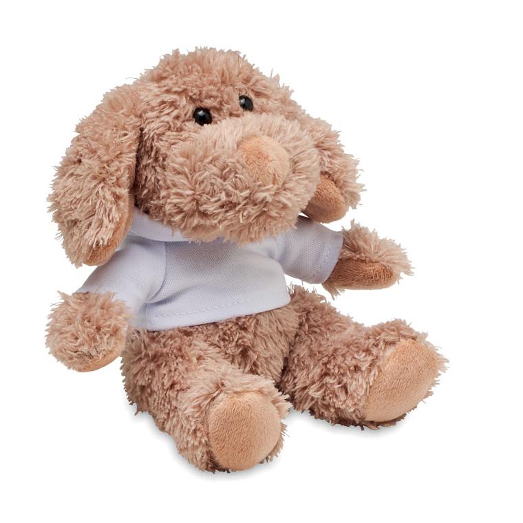 Căteluș de pluș cu hanorac DOGGY Alb