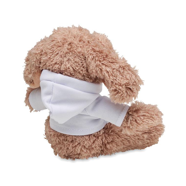 Căteluș de pluș cu hanorac DOGGY Alb