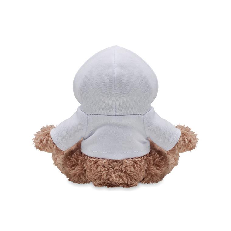 Căteluș de pluș cu hanorac DOGGY Alb