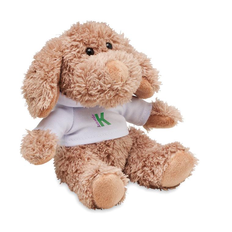 Căteluș de pluș cu hanorac DOGGY Alb