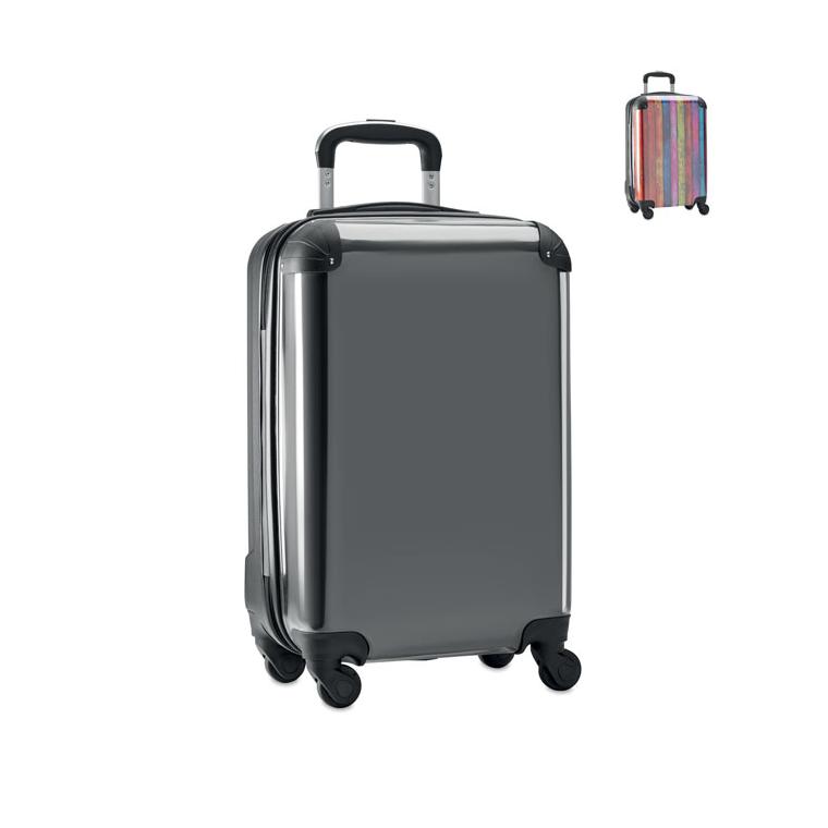 Trolley ABS cu insert foto PICKME Negru