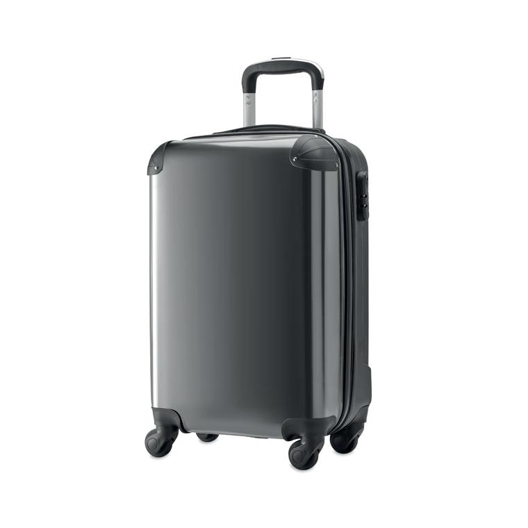 Trolley ABS cu insert foto PICKME Negru