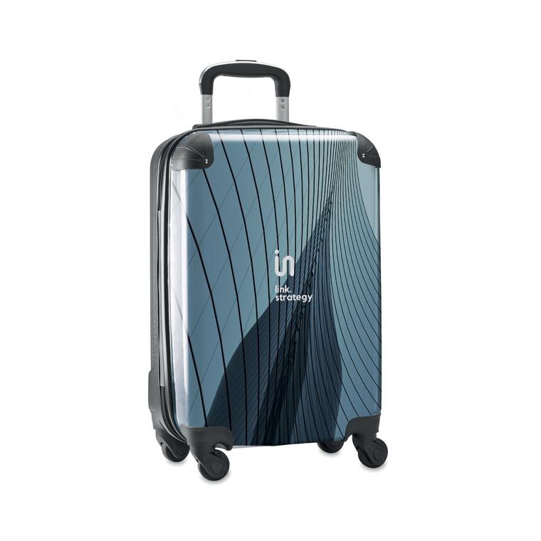 Trolley ABS cu insert foto PICKME Negru