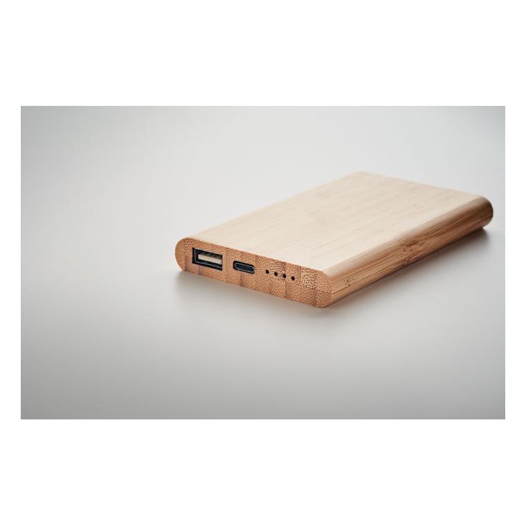 Powerbank bambus 4000 mAh ARENAPOWER C Natur