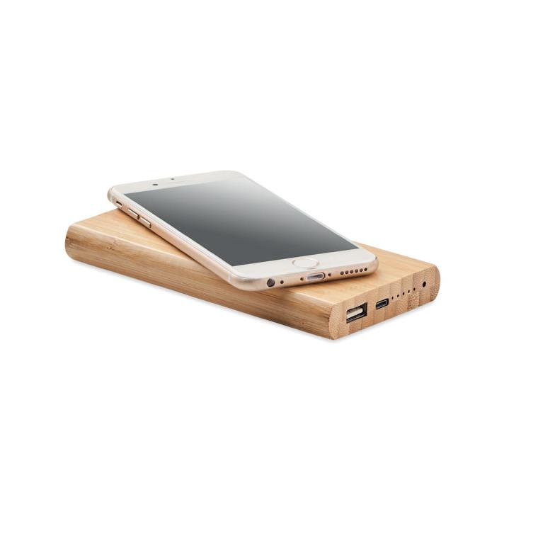 Powerbank bambus 6000 mAh ARENA C Natur