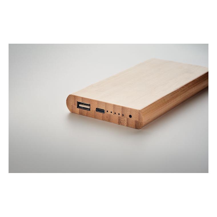 Powerbank bambus 6000 mAh ARENA C Natur