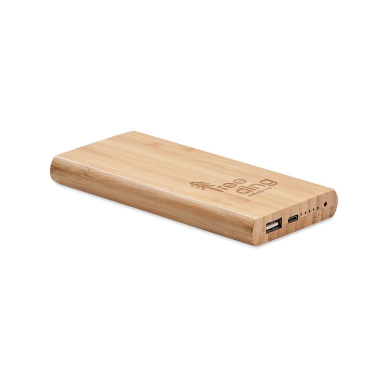 Powerbank bambus 6000 mAh ARENA C Natur