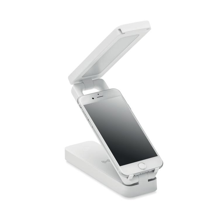 Lampă +încărcător wireless 10W ESPURNA Alb