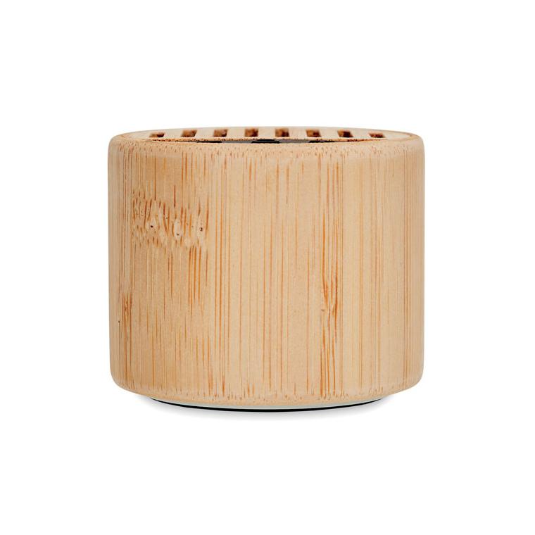 Boxă wireless din bambus ROUND LUX Natur