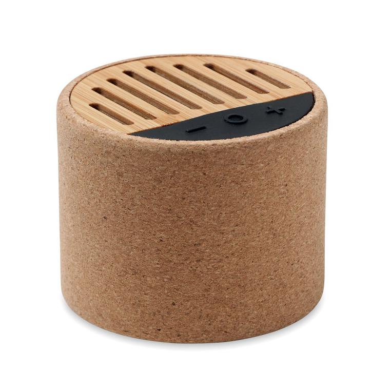 Boxă wireless din plută ROUND + Bej