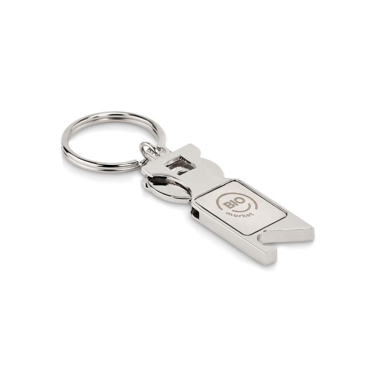 Breloc Euro Token TOKEU Argintiu mat