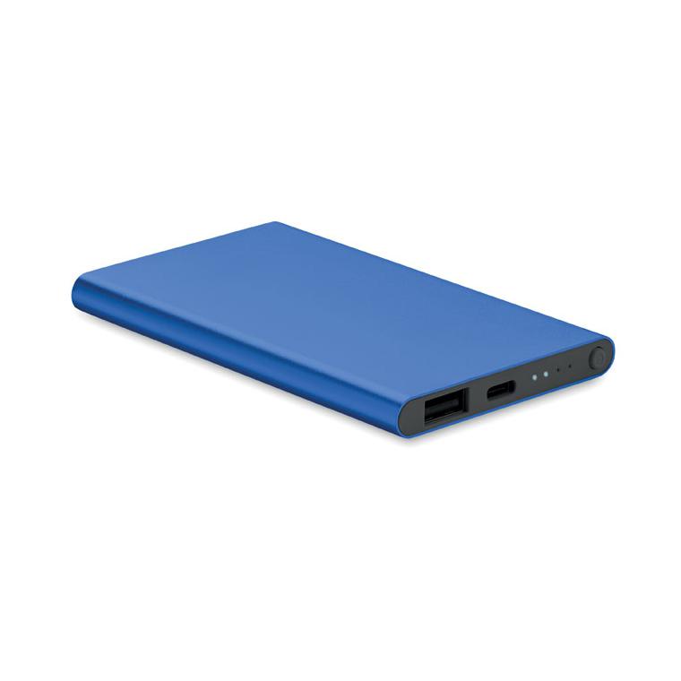 Powerbank de 4000 mAh tip C POWERFLAT C Albastru regal