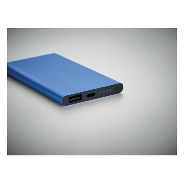 Powerbank de 4000 mAh tip C POWERFLAT C Albastru regal