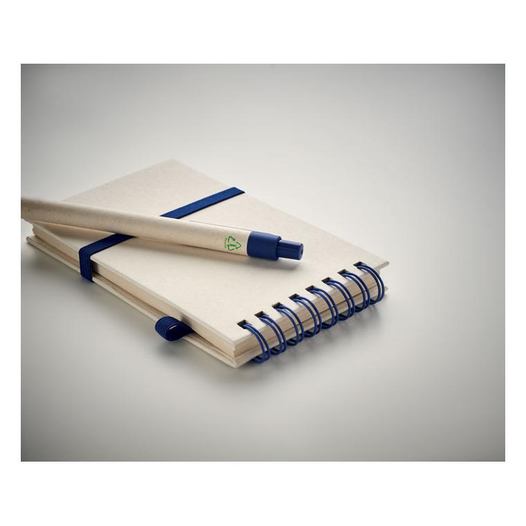 Notes A6 din carton reciclat MITO SET Albastru