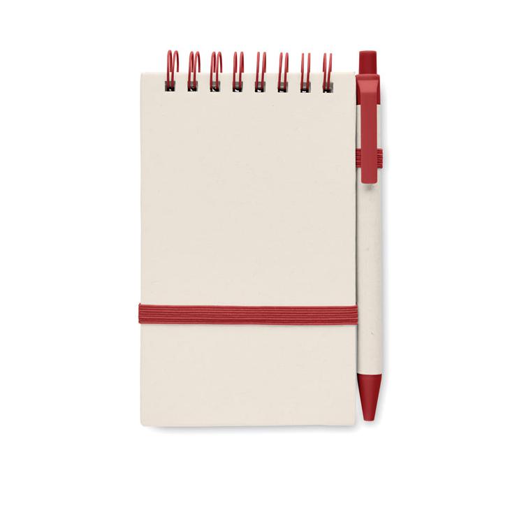 Notes A6 din carton reciclat MITO SET Roșu