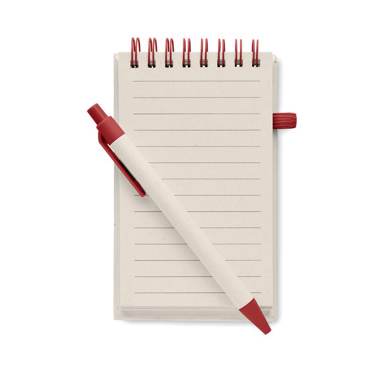 Notes A6 din carton reciclat MITO SET Roșu