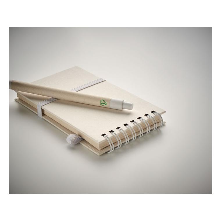 Notes A6 din carton reciclat MITO SET Alb