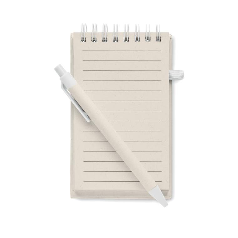 Notes A6 din carton reciclat MITO SET Alb