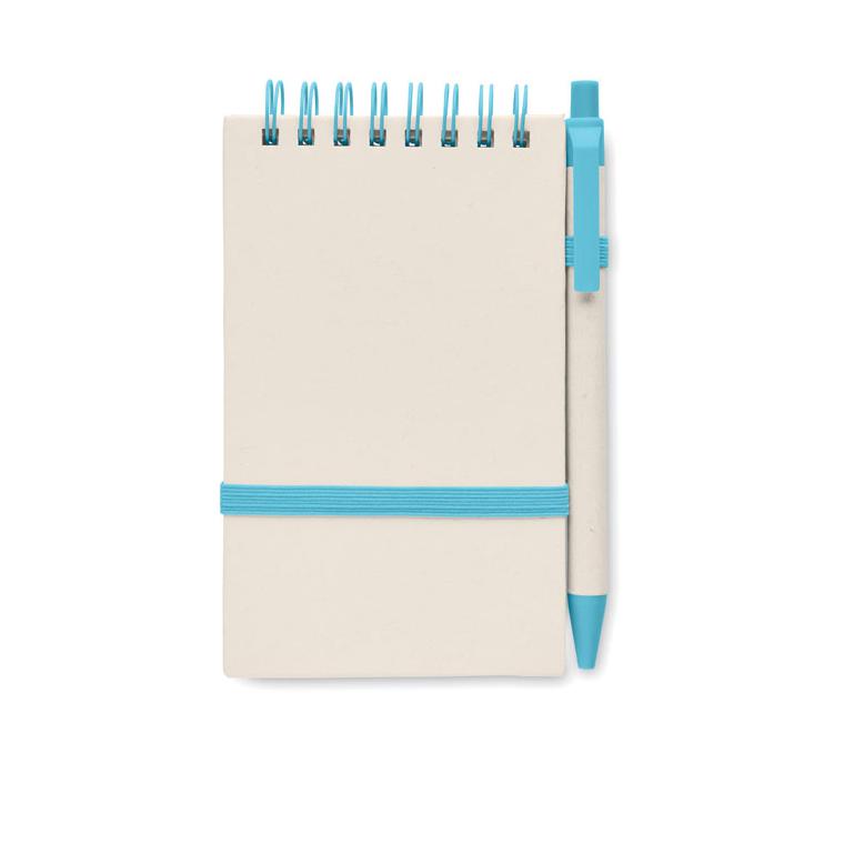 Notes A6 din carton reciclat MITO SET Turquoise