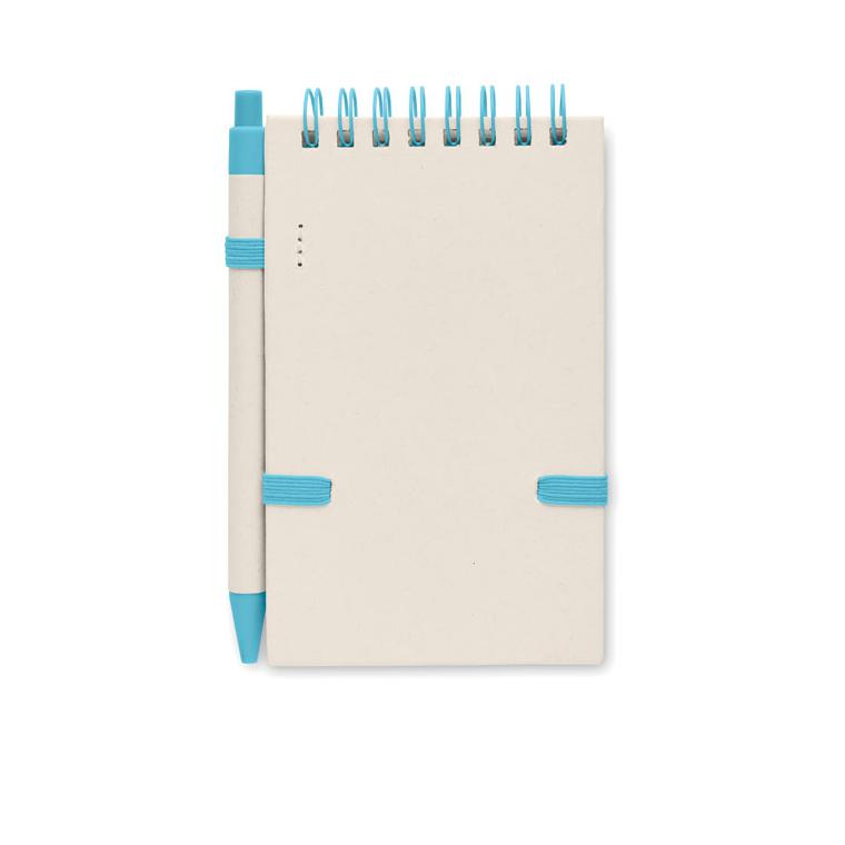 Notes A6 din carton reciclat MITO SET Turquoise