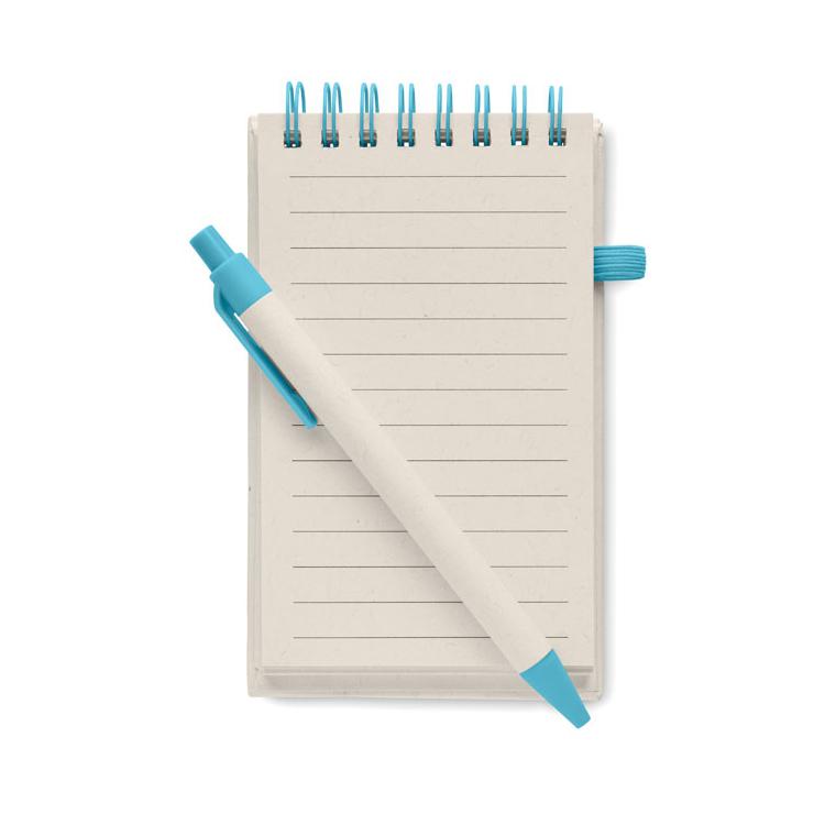Notes A6 din carton reciclat MITO SET Turquoise